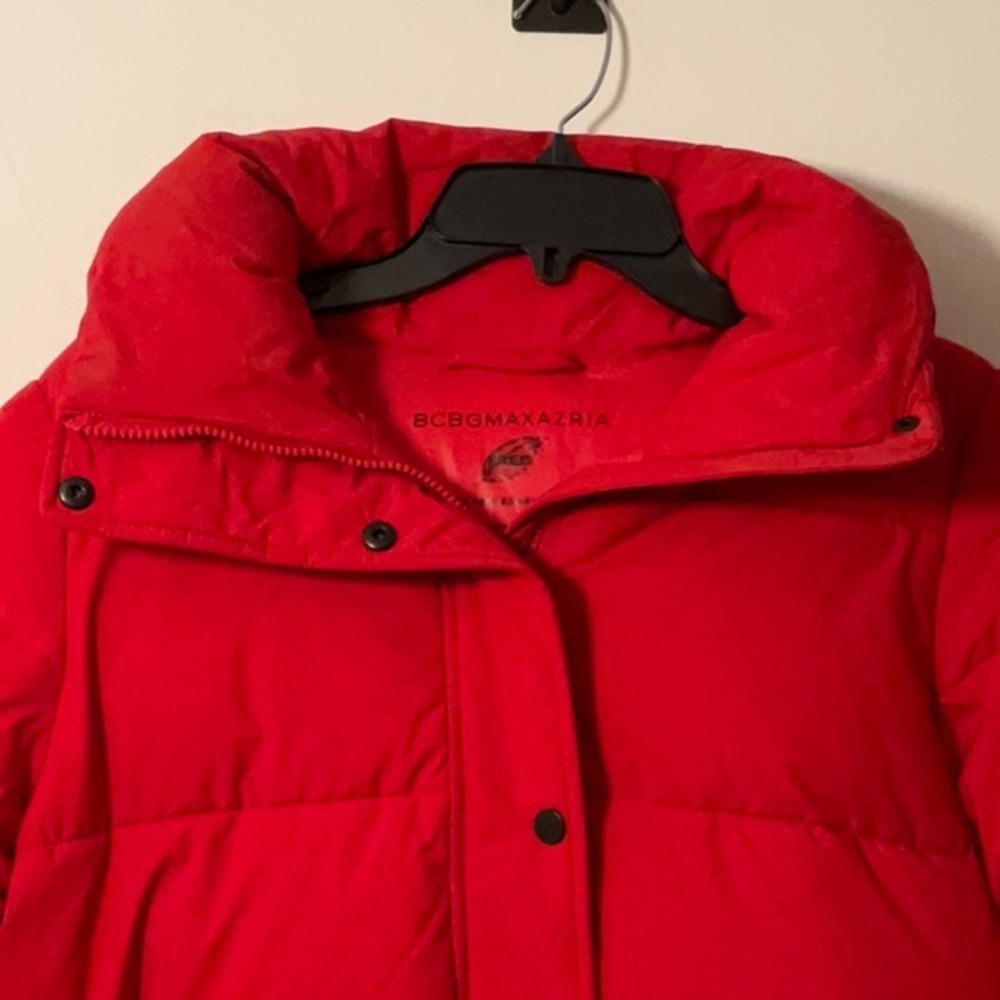 BCBGMaxAzria Bold Red Puffer Jacket - Picture 3 of 4